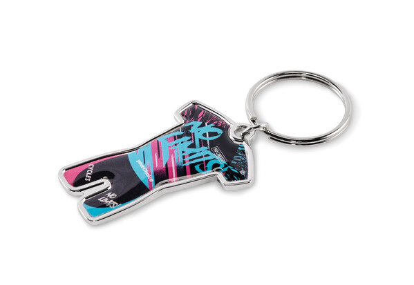 Cycling team keyring with doming - Full colour