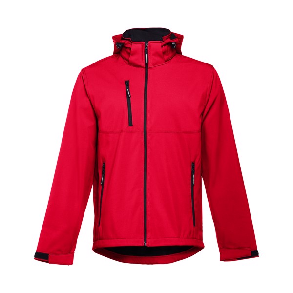 THC ZAGREB. Men's softshell with removable hood - Red / S