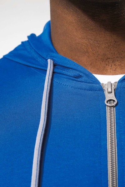 Lightweight Cotton Hooded Sweatshirt - Light Royal Blue / XS