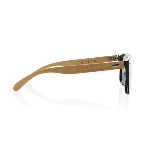 Prism RCS recycled plastic sunglasses with bamboo frame