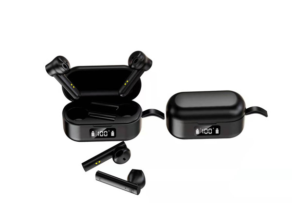 True Wireless headphones with display #2 - WHITE