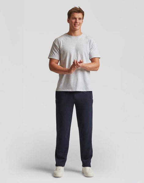Classic Open Hem Jog Pants - Heather Grey / L