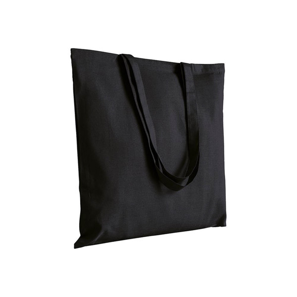 220 G/M2 Cotton/Polyester Shopping Bag, Long Handle - Black