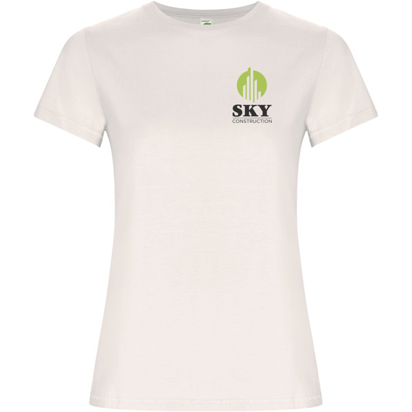 T-shirt a maniche corte da donna Golden - Bianco vintage / XL