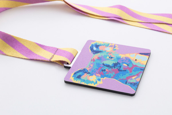 Custom Medal Subdal Shine Square
