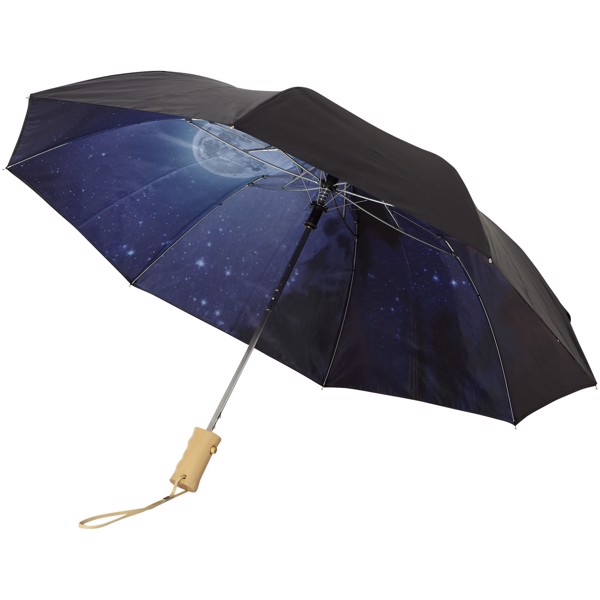 Paraguas plegable automático de 21” “Clear-night”