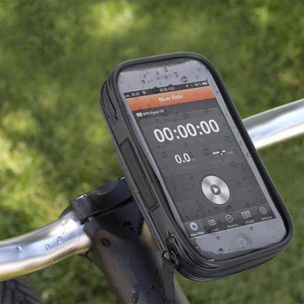 AME - SUPPORT VELO/MOTO/TROTTINETTE ETANCHE POUR SMARTPHONE JUSQU’À 6,5"