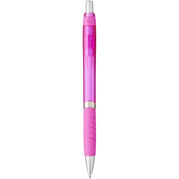 Turbo ballpoint pen with rubber grip - Magenta