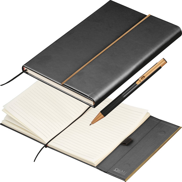 CrisMa Set of notebook and pen MAGGIE - Black
