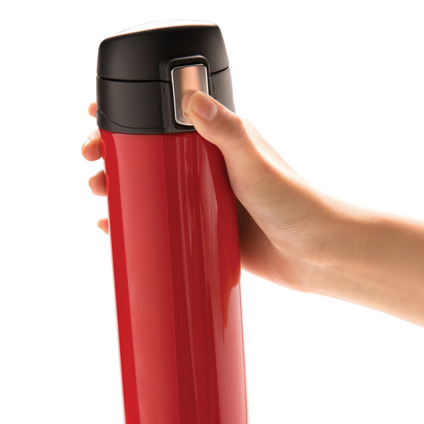 Termoska Easy lock z RCS recyklované oceli - Červená