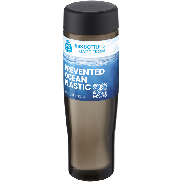 H2O Active® Eco Tempo 700 ml screw cap water bottle - Black / Charcoal