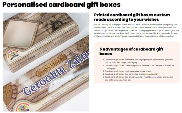 Gift boxes - custom made