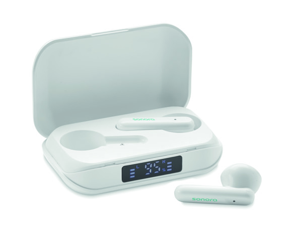 Ušesni čepki Quaver TWS, recikliran ABS, 25 mAh