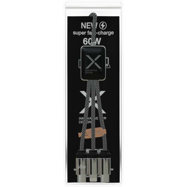 SCX.design C33 60W Typ C Ladekabel mit doppeltem Leuchtlogo