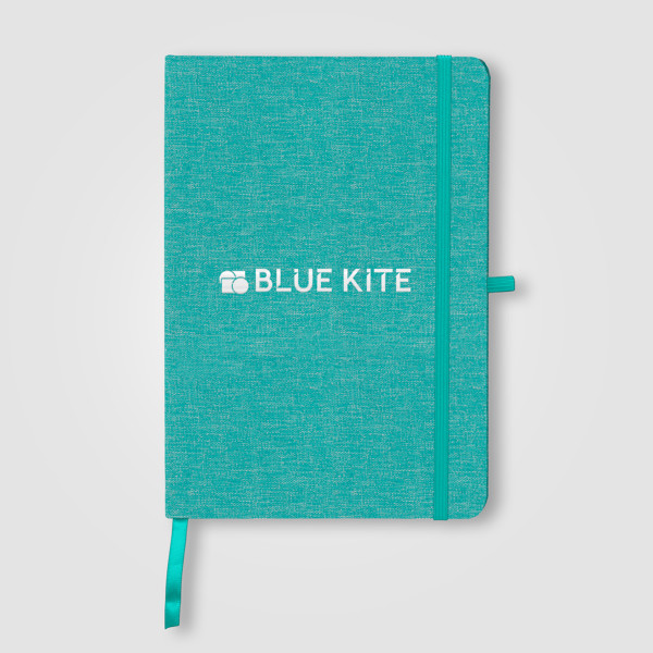 Miller rPET Notebook 210 x 140 mm - Caribbean Blue / 4 Color inkjet