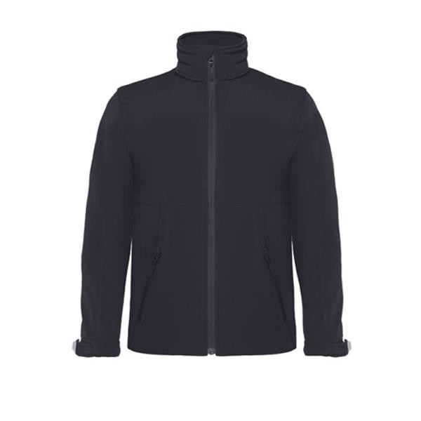 Parka B&C Hooded Softshell Kids 340G - 94% Poliéster Impermeável/ 6% Elastano