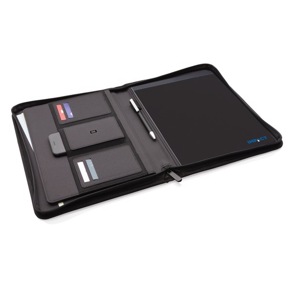 XD Xclusive A4 portfolio, recycled rPET, zipper - Black