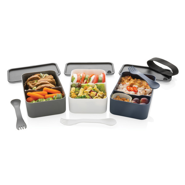 Lunch box avec cuichette en rPP GRS - Bleu Marine