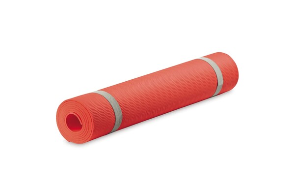 Fitness-yoga mat with carrier - Red