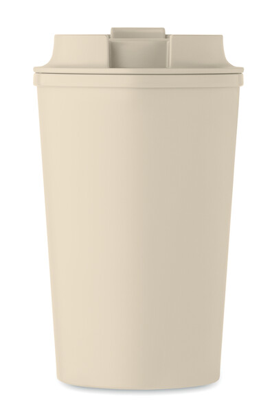 PLA dvojstenný pohár 350 ml Beibaku - Béžová