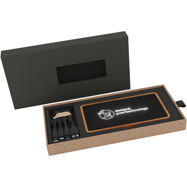 Powerbank de carregamento sem fios em madeira de 10.000 mAh "SCX.design P46"