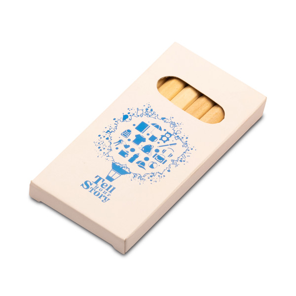 Crayon set 9 cm - White