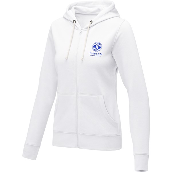 Sweat à capuche zippé Theron pour femme - Blanc / XL