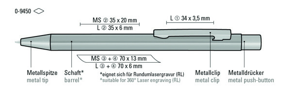 STRAIGHT guľôčkové pero - Biela