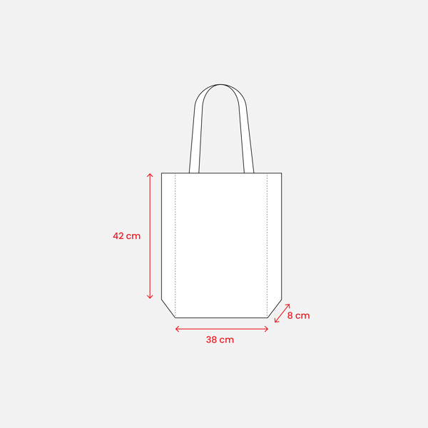 Shopper Aus Segeltuch, Lange Griffe Und Zwickel, Farbe Natur