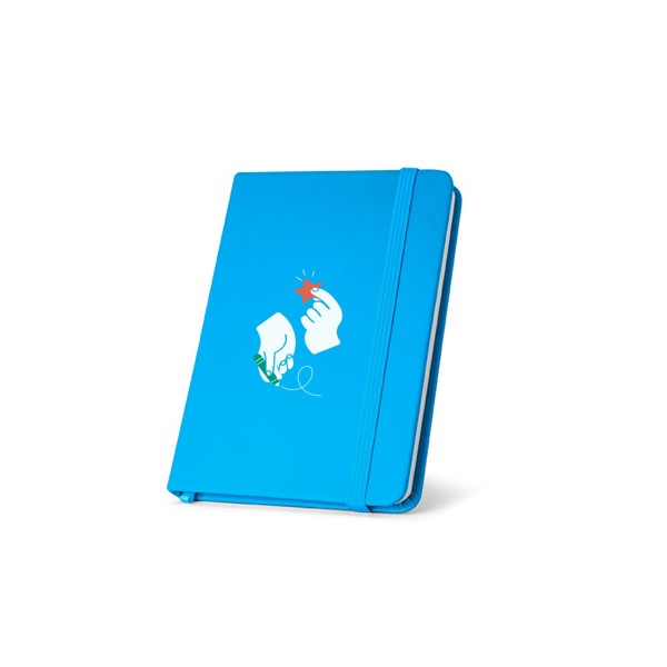 MEYER. Bloco de notas de bolso em PU com folhas lisas - Azul Claro
