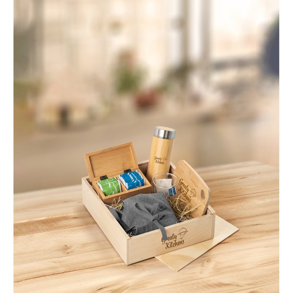 BOXIE WOOD L. Boite en bois L - Naturel Foncé
