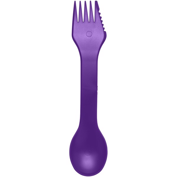 Outil 3-en-1 Epsy avec cuillère, fourchette et couteau - Violet