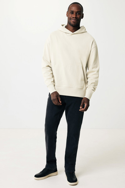 Mikina s kapucí Iqoniq Yoho relaxed fit z recykl. bavlny - Natural Raw / XXS