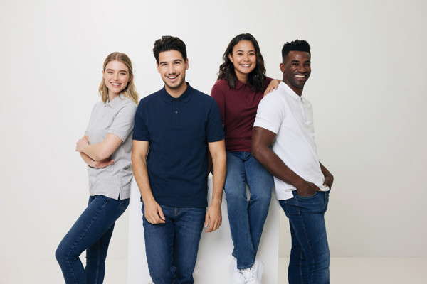 Polo en coton piqué et recyclé Iqoniq Yosemite - Heather Grey / XXL