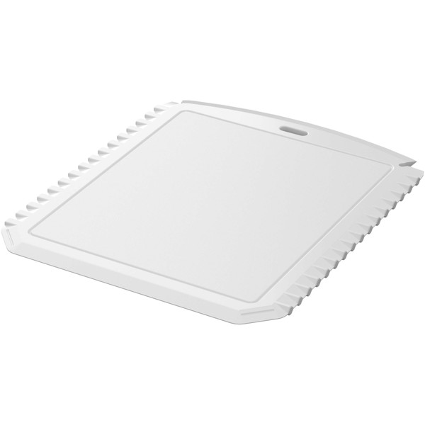 Thrym rectangular recycled plastic ice scraper - White
