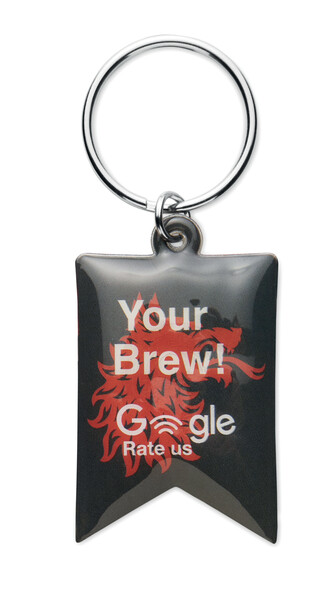 Soft PVC full colour NFC keyring in your own shape -  / Tissue paper wrapping / Rewritable