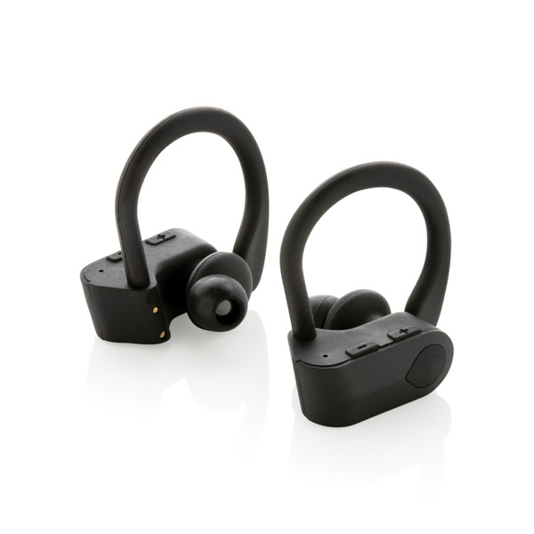 TWS sport earbuds in charging case