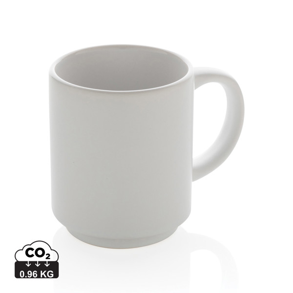 Ceramic stackable mug 180ml - White