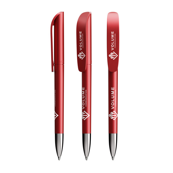 BIC® Super Clip Glacé Advance - Red Glacé / Black Ink