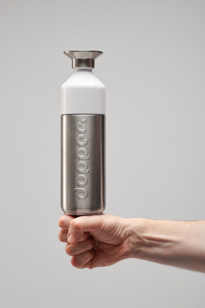 Dopper Steel 800 ml - Silver / White