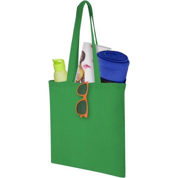 Carolina 100 g/m² cotton tote bag 7L - Bright Green