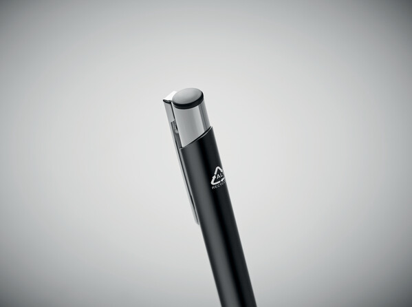 Recycled aluminium ball pen Bern Ra - Black