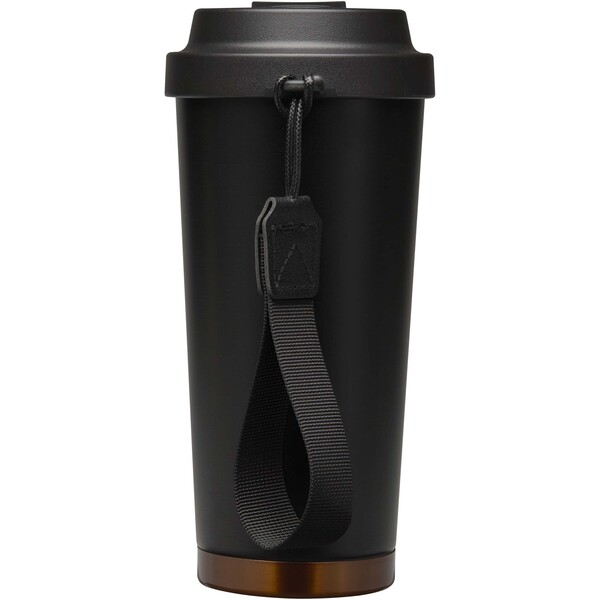 Hampton 480 ml RCS recycled stainless steel double wall vacuum insulated tumbler - Black