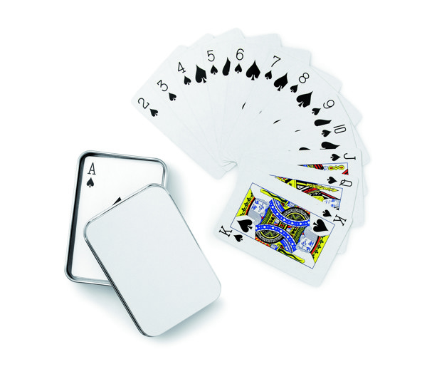 Playing cards in tin box Amigo