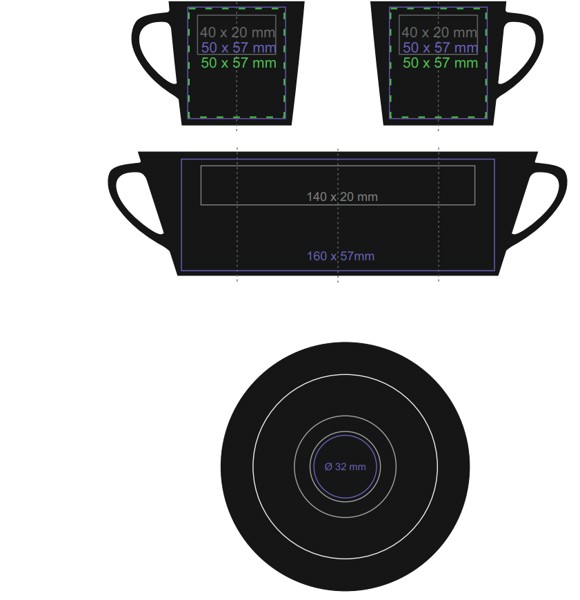 Cup Victor Nero Set - Black / 120 ml