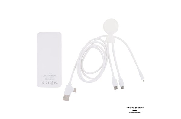 Xoopar Mr. Bio powerbank set, 7000mAh R-ABS - White