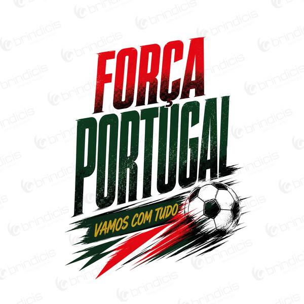 T-shirt de Algodão Branca com Grafismo de Portugal - Design 02