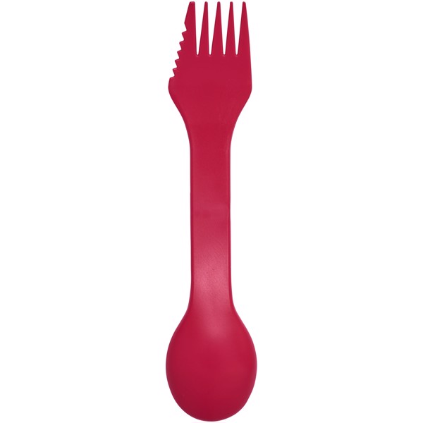 Outil 3-en-1 Epsy avec cuillère, fourchette et couteau - Magenta