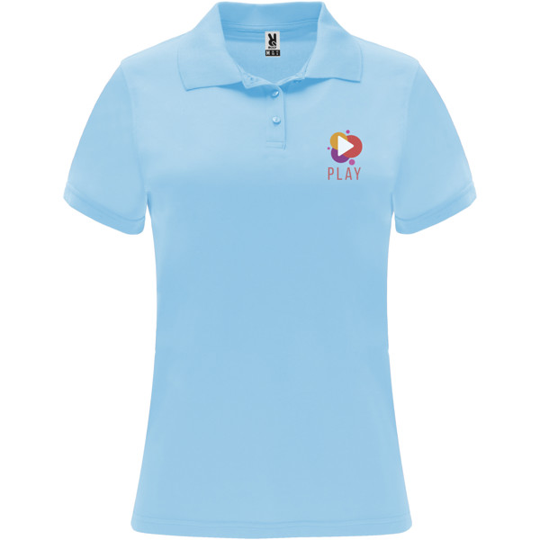 Polo sportiva a maniche corte da donna Monzha - Blu cielo / XL