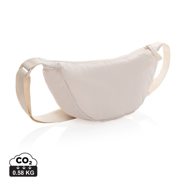 Sac banane en bandoulière en rPET AWARE™ Crescent - Beige